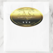 Luxury Gold Shimmery Product Label juwelen Monogra (Tas)