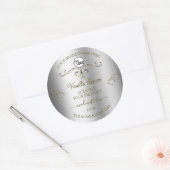 Luxury Gold  Silver-productlabels met Logo Ronde Sticker (Envelop)