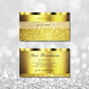 Luxury Gold Sparging Glitter Glamoureus Golden Visitekaartje