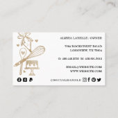 Luxury Gold Sparkle Baking Cooking Utile Bakery Visitekaartje (Achterkant)
