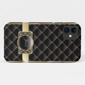 Luxury Gold Striped Diamond Bricks iPhone 5 Hoesje (Achterkant (horizontaal))