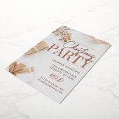 Luxury Gold Typography kerstparty Folie Uitnodiging (Gedraaid)