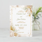 Luxury Gold Wedding Invitation (Debout devant)