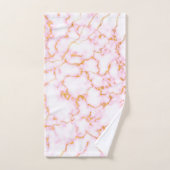 Luxury Gold White Marble Monogrammed Bad Handdoek (Handdoek)