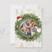 LUXURY Gold Wreath Photo Card | Holiday 2026 Kaart (Achterkant)