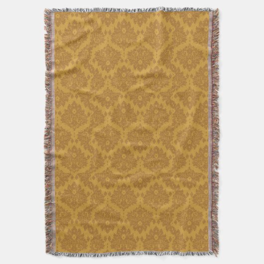 Luxury Golden Damask Deken (Voorkant Verticaal)