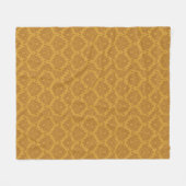 Luxury Golden Damask Fleece Deken (Voorkant (Horizontaal))