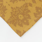 Luxury Golden Damask Fleece Deken (Hoek)
