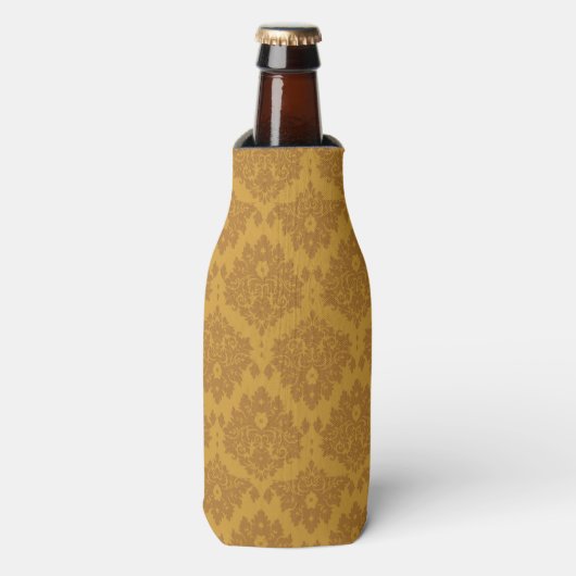 Luxury Golden Damask Flesjeskoeler (Fles Voorkant)