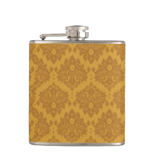 Luxury Golden Damask Heupfles