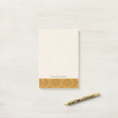 Luxury Golden Damask Post-it® Notes (Op bureau)