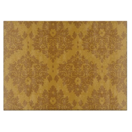 Luxury Golden Damask Snijplank (Voorkant)