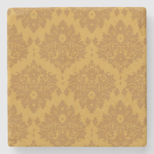 Luxury Golden Damask Stenen Onderzetter