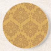 Luxury Golden Damask Zandsteen Onderzetter (Voorkant)