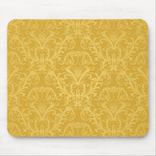 Luxury Golden Floral Wallpaper Muismat