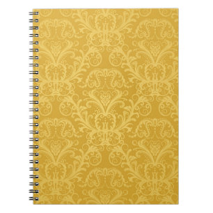 Luxury Golden Floral Wallpaper Notitieboek