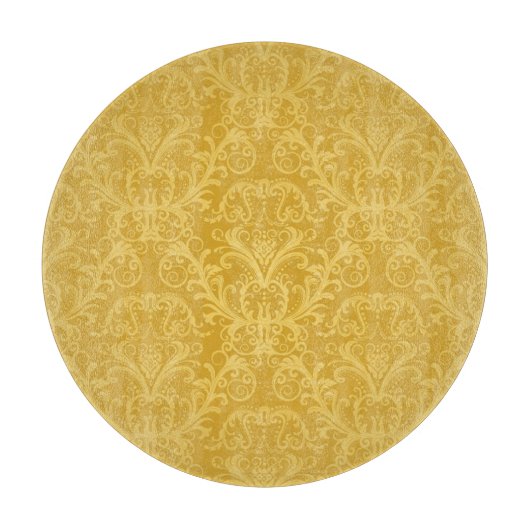 Luxury Golden Floral Wallpaper Snijplank (Voorkant)