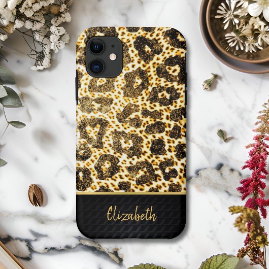 Luxury Golden Leopard Print – Stylish,Elegant Case-Mate iPhone Case