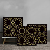 Luxury Golden Line Geometric Loop Pattern Tegeltje