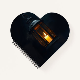 Luxury Gothic Lantern Halloween Spiral Notebook Notitieboek