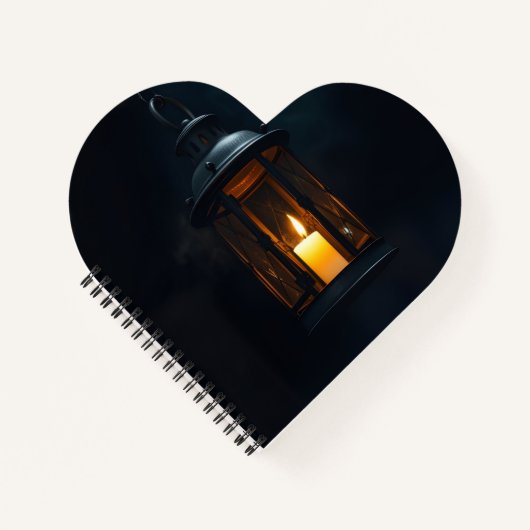 Luxury Gothic Lantern Halloween Spiral Notebook Notitieboek (Voorkant)