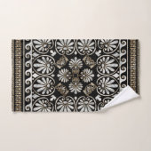 Luxury Greek Ornament Black and White Marble (Serviette à main)