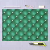 Luxury Green Diamond Tufted Pattern Tissuepapier (Craft)
