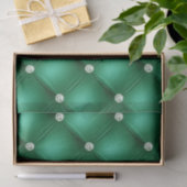Luxury Green Diamond Tufted Pattern Tissuepapier (Geschenk)