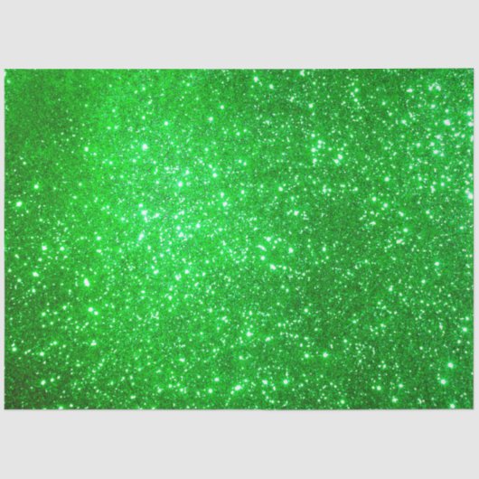 Luxury Green Gold Glitter Tissuepapier (Voorkant)