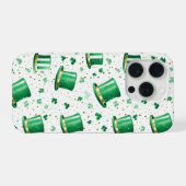 Luxury Green Gold Hats and Shamrocks White (Verso Horizontal)