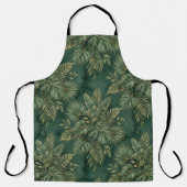 Luxury Green Gold Tropical Leaves Pattern Schort (Voorkant)