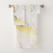 Luxury Grey and Gold Texture Marbre blanc (En situation)