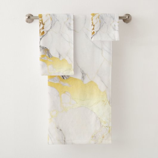 Luxury Grey and Gold Texture Marbre blanc (En situation)