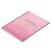 Luxury Hair Studio | Roze Glitters en Gouden Logo Notitieboek (Linkerzijde)