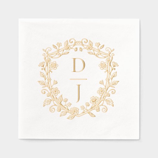 Luxury Hand Drawn Floral Vine Crest Monogram (Recto)