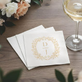 Luxury Hand Drawn Floral Vine Crest Monogram