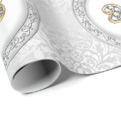 Luxury Happy Silver 25th Jubileum Cadeaupapier (Rol Hoek)