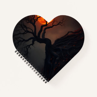 Luxury Haunted Blood Moon Halloween Notebook Notitieboek