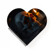 Luxury Haunted Skull Halloween Spiral Notebook