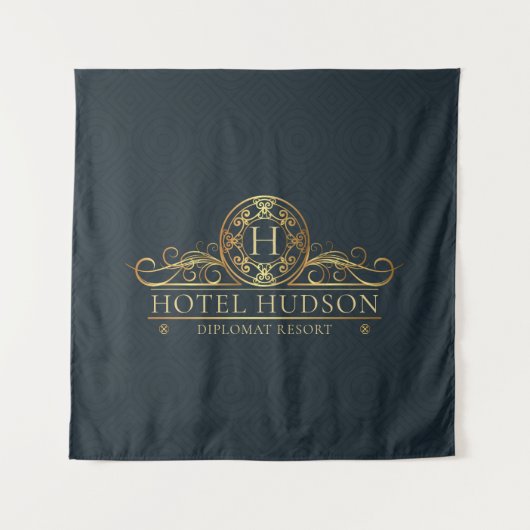 Luxury Hotel Business Sign Wandkleed (Voorkant)