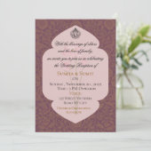 Luxury Indian Wedding Reception Invitation (Debout devant)
