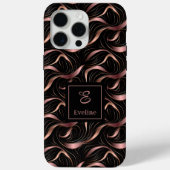 Luxury iPhone 14 Case Modern Rose Gold Metallic (Achterkant)