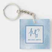 Luxury Iridescent Blue Gradient Sleutelhanger (Voorkant)