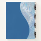 Luxury Iridescent Blue Gradient Spiral Notebook Notitieboek (Achterkant)