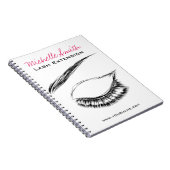Luxury Lash & Beauty Salon Zwarte Wimpers Notitieboek (Rechterzijde)
