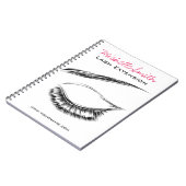 Luxury Lash & Beauty Salon Zwarte Wimpers Notitieboek (Linkerzijde)