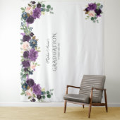 Luxury Lavender Pink Blue Floral Afstuderen Prop Wandkleed (In situ)