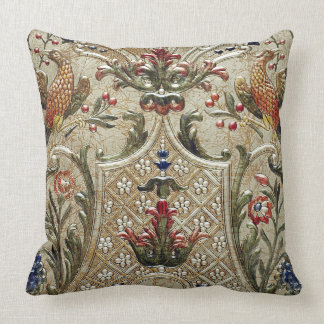 LUXURY LEATHER Silver Pheasant Gilded Cushion Kussen
