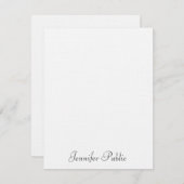 Luxury Linen Typografie Moderne Minimale Sjabloon (Voorkant / Achterkant)