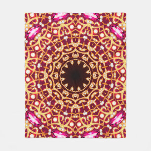 Luxury mandala broch juwelen naadloos patroon fleece deken